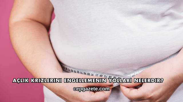 Açlık Krizlerini Engellemenin Yolları Nelerdir?
