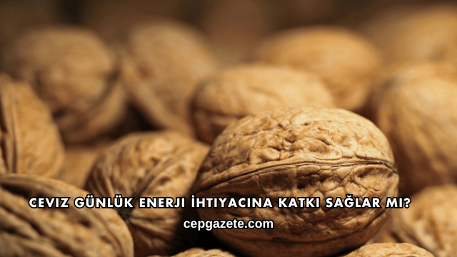 Ceviz Günlük Enerji İhtiyacına Katkı Sağlar mı?
