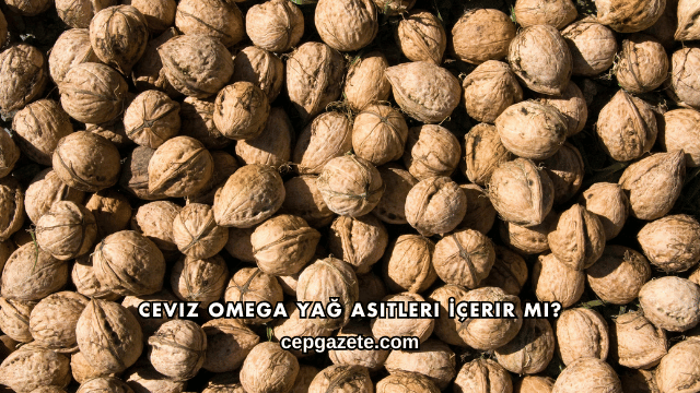 Ceviz Omega Yağ Asitleri İçerir mi?