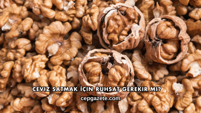 Ceviz Satmak İçin Ruhsat Gerekir mi?